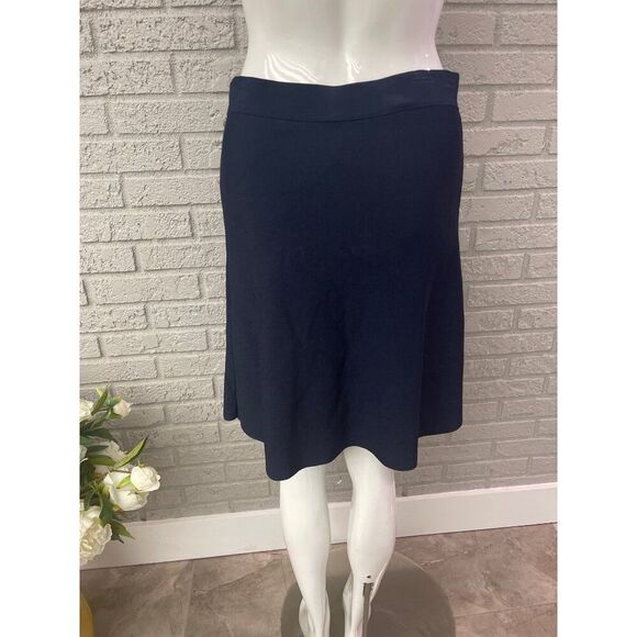 Cabi Women Navy A-Line Classic Knit Skirt Size M - Picture 4 of 7